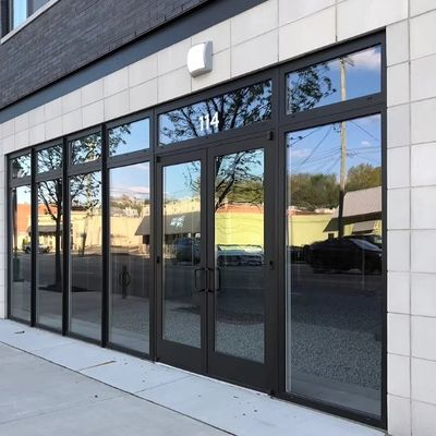 店舗フロント ガラスドア オーダーメイド 商業用 温かいガラス 窓とドア