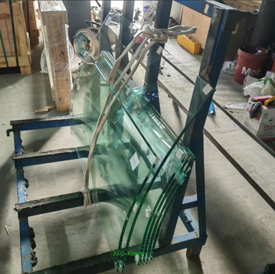 Flat Curve 1/2'' 12mm Clear Tempered Toughened Hardened Glass For Railing Balustrade Balconies Patio
